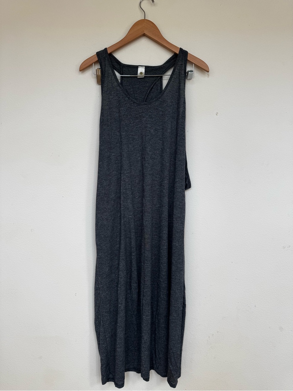 Sleeveless Charcoal Midi Tank Dress - Women's